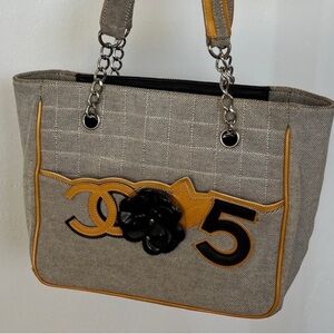 CHANEL Rare Camellia No. 5 Shoulder/Tote Bag